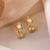 Irregular Geometric Copper Electroplating Stud Earrings