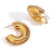 Fashion Circle Geometric Stainless Steel 18K Gold Plated Earrings