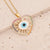 Women Eye Heart Copper Zircon Inlay Pendants