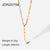 IG Style Pearl Geometric Stainless Steel 18K Gold Plated Necklaces