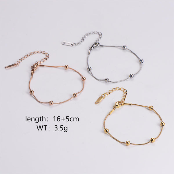 Expressive Women Circle Geometric Stainless Steel Electroplating Bracelets