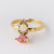 Fashion Women Cartoon Geometric Zircon Zircon Inlay Rings