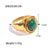 Women IG Style Geometric Stainless Steel 18K Gold Plated Rings