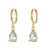 Fashion Ellipse Droplet Stainless Steel 18K Gold Plated Earrings