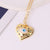 Women Chain Heart Flower Copper Electroplating Necklaces