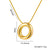 Moderate Luxury Letter Text Number Titanium Steel 18K Gold Plated Necklaces