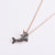 Women Diamond Metal Shell Geometric Seahorse Doll Titanium Steel Electroplating Pendants