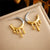 Fashion Irregular Stainless Steel Electroplating Earrings