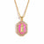 Fashion Hexagon Geometric Stainless Steel 18K Gold Plated Necklaces