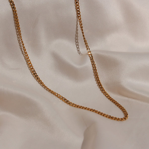 Fashion Stripe Geometric Stainless Steel 18K Gold Plated Necklaces