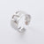 Retro Unisex Vintage Stripe Geometric Stainless Steel Electroplating Rings