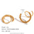 Fashion Circle Geometric Stainless Steel 18K Gold Plated Earrings