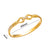 Ellipse Stainless Steel 18K Gold Plated Bangles