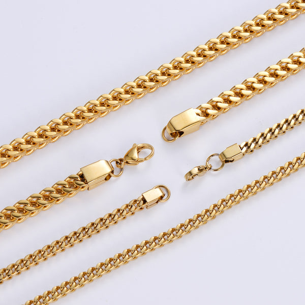 Hip Hop Chain Geometric Stainless Steel Electroplating Necklaces