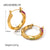 IG Style Mobius Geometric Stainless Steel 18K Gold Plated Earrings