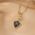 Moderate Luxury Letter Geometric Titanium Steel 18K Gold Plated Necklaces