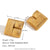 Fashion Quadrilateral Geometric Stainless Steel 18K Gold Plated Stud Earrings