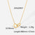 IG Style Heart Geometric Stainless Steel 18K Gold Plated Necklaces