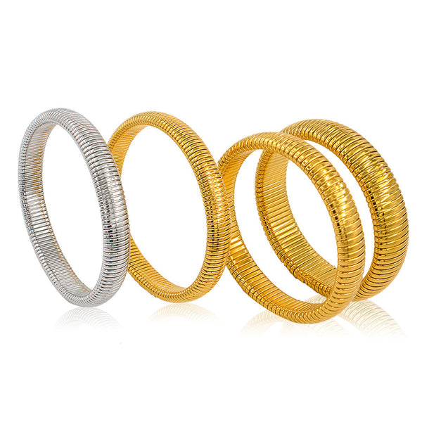 Circle Stainless Steel Electroplating Bangles