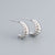 925 Sterling Silver Fashion Circle Geometric Silver Electroplating Stud Earrings