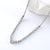 Natural Tennis / Diamond Line Chain Stainless Steel Electroplating Necklaces