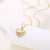 Women Minimalist Geometric Metal Heart Stainless Steel Electroplating Necklaces