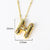 Unisex Letter Zircon Electroplating Necklaces