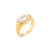 Women Heart Stainless Steel 18K Gold Plated Rings