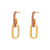 Fashion Ellipse Geometric Stainless Steel 18K Gold Plated Earrings