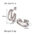 IG Style Circle Irregular Heart Heart Geometric U-Shape Titanium Steel Electroplating Earrings