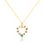 Heart Heart Zircon Diamond Inlay Necklaces