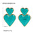 IG Style Heart Geometric Stainless Steel 18K Gold Plated Earrings