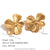 Fashion Petal Geometric Flower Stainless Steel 18K Gold Plated Stud Earrings