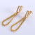 Korean Chain Square Stainless Steel Electroplating Stud Earrings