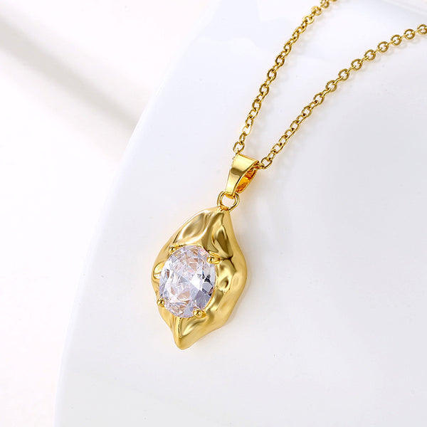 Women Minimalist Geometric Metal Stainless Steel Electroplating Necklaces