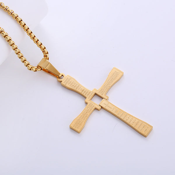 Retro Unisex Vintage Cross Cross Titanium Steel Electroplating Pendants