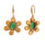 Fashion Flower Geometric Stainless Steel Electroplating Earrings