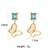 Fashion Ellipse Quadrilateral Geometric Stainless Steel 18K Gold Plated Earrings