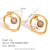 Fashion Hexagon Circle Geometric Stainless Steel 18K Gold Plated Earrings