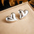 Fashion Heart Heart Stainless Steel Electroplating Stud Earrings