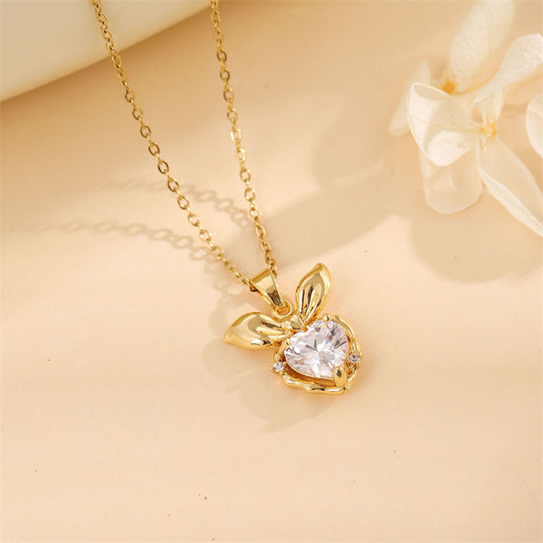 Minimalist Heart Stainless Steel Electroplating Necklaces