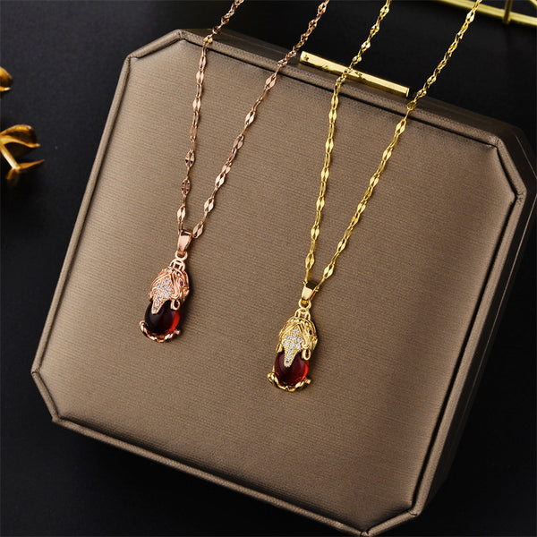 Geometric Titanium Steel 18K Gold Plated Necklaces