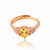 Luxurious Women Heart Geometric Zircon Zircon Inlay Rings