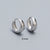 925 Sterling Silver Round Geometric Silver Polishing Stud Earrings