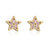 Japanese / Korean Star Geometric Copper Stud Earrings