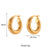 Fashion Round Geometric Stainless Steel 18K Gold Plated Earrings