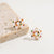 Niche Women Snowflake Copper Diamond Inlay Earrings