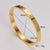 Expressive Round Stainless Steel Electroplating Bangles