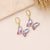 Women Butterfly Copper Electroplating Earrings