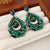 Medieval Droplet Droplet Alloy Diamond Inlay Earrings